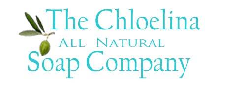 Olive fruit and branch with leaves logo for the Chloelina All Natural Soap Co